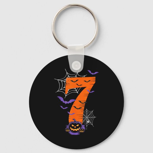 Rolig Six Seven 6 7 Meme Design Par Halloween  Nyckelring (Framsida)