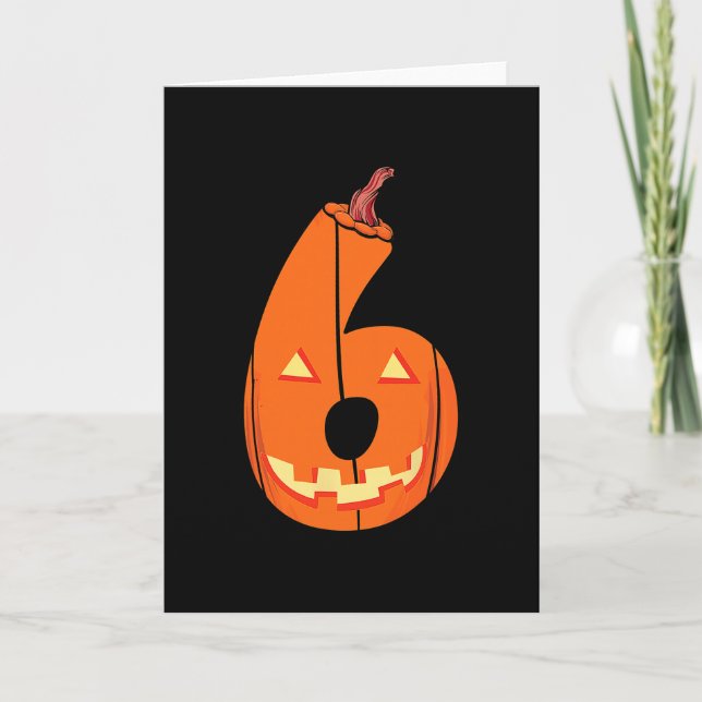 Rolig Six Seven 6 7 Meme Design Par Halloween Pu Kort (Framsida)