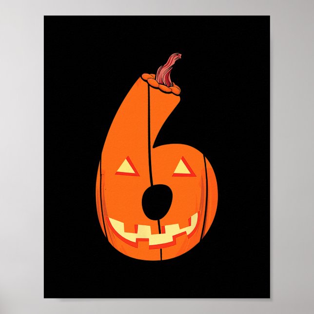 Rolig Six Seven 6 7 Meme Design Par Halloween Pu Poster (Framsidan)