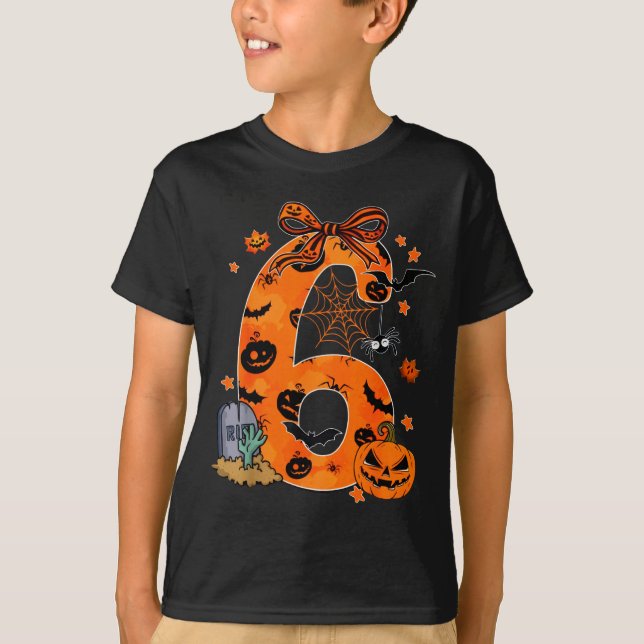 Rolig Six Seven 6 7 Meme Design Par Halloween  T Shirt (Framsida)