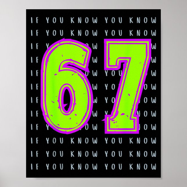 Rolig Six Seven 6 7 Meme-design  Poster (Framsidan)