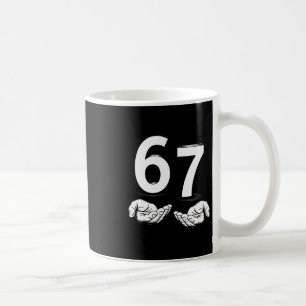 Rolig Six Seven 6 7 Meme Gen Alpha Slang 6 7 hände Kaffemugg