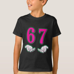 Rolig Six Seven 6 7 Meme Gen Alpha Slang 6 7 Hände T Shirt