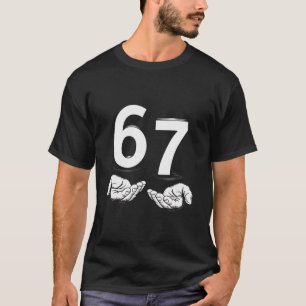 Rolig Six Seven 6 7 Meme Gen Alpha Slang 6 7 Hände T Shirt