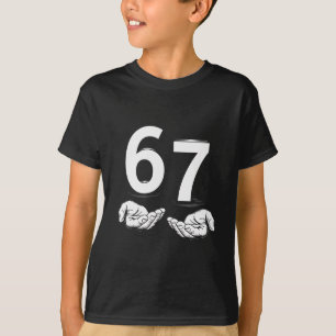 Rolig Six Seven 6 7 Meme Gen Alpha Slang 6 7 hände T Shirt