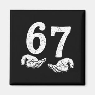 Rolig Six Seven 6 7 Meme Gen Alpha Slang 6 7 Meme Magnet