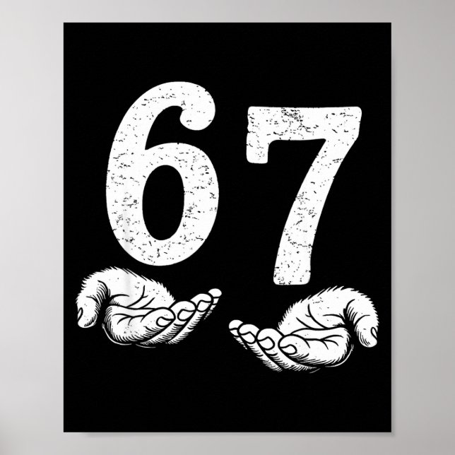 Rolig Six Seven 6 7 Meme Gen Alpha Slang 6 7 Meme  Poster (Framsidan)