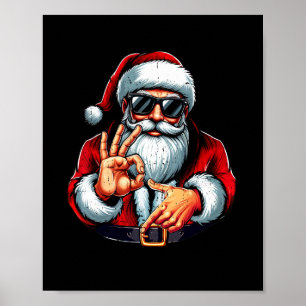 Rolig Six Seven 6 7 Meme Santa Jul Tröja Män Poster