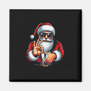 Rolig Six Seven 6 7 Meme Santa jultröja män Magnet
