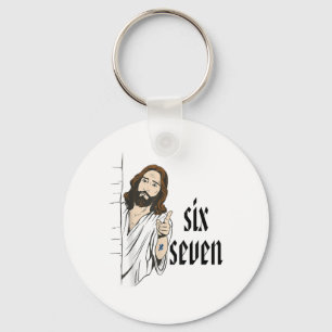 Rolig Six Seven Brainrot Meme 6 7 Viral Gen Z 67 T Nyckelring