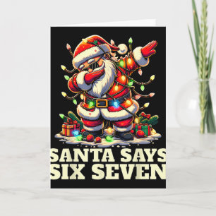 Rolig Six Seven Jul 6-7 Meme Tomte 6 7 Santa Kort