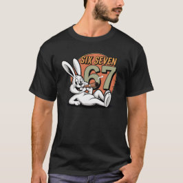 Rolig Six Seven Kanin Rökande Påsk T Shirt
