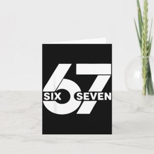 Rolig Six Seven Meme Design 6 7 Meme Kort