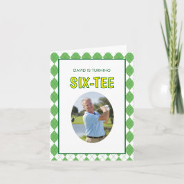Rolig Six-tee Golf 60-årsdag Inbjudan