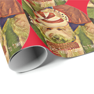 Rolig sjal för jul för Santa klotterhund Presentpapper