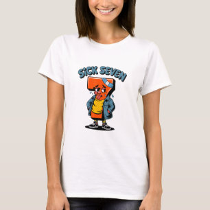 Rolig Sjuk Sju Meme Sex Sju Ordlek Halloween T Shirt