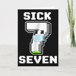 Rolig Sjuk Sju Pixel Meme Halloween Kostym Wordpl Kort