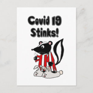Rolig Sjuk Skunk Covid 19 Stinker Vykort
