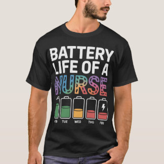 Rolig Sjuksköterska Batterilivslängd Citat Färgrik T Shirt