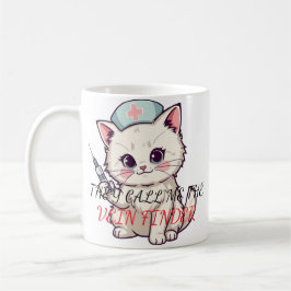 Rolig Sjuksköterska Katt Åderfinder Personlig Kaffemugg
