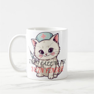 Rolig Sjuksköterska Katt Åderfinder Personlig Kaffemugg