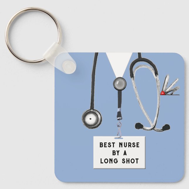Rolig sjuksköterska nyckelring (Framsida)