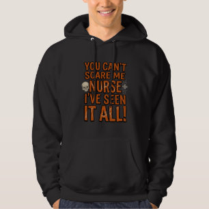 Rolig Sjuksköterska Sett Allt Föråldrad Halloween- Hoodie