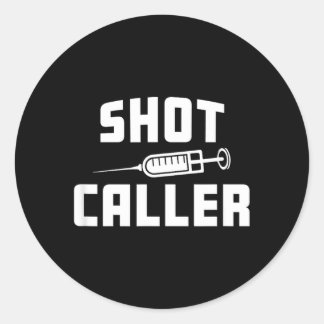 Rolig Sjuksköterska Skötare Shot Caller Läkare Sju Runt Klistermärke