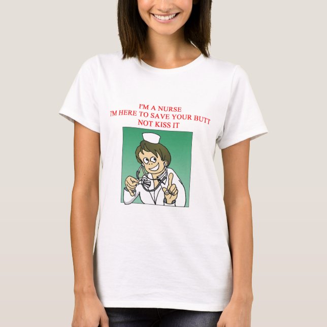 rolig sjuksköterskaproverb t-shirt (Framsida)