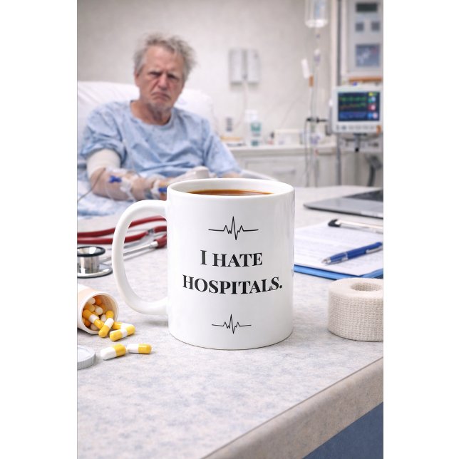Rolig sjuksköterskekopp Jag hatar sjukhus Anpassad Kaffemugg (Skapare uppladdad)