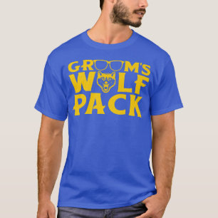 Rolig Sjungande Brudgum Wolfpack Bröllopsfest T Shirt