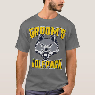 Rolig Sjungande Brudgum Wolfpack Bröllopsfest T Shirt