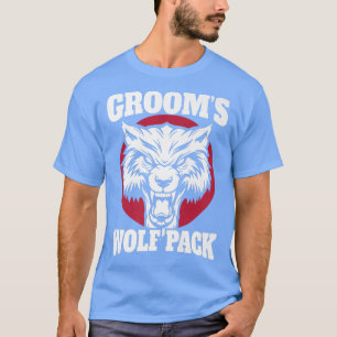 Rolig Sjungande Brudgum Wolfpack Bröllopsfest T Shirt