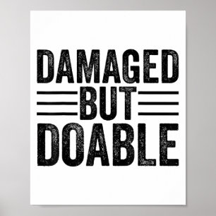 Rolig Skadad Men Görlig Motiverande Skadad Kvinna Poster