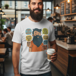 Rolig skäggälskare t shirt
