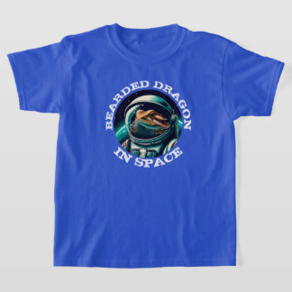Rolig Skäggig Drakon i Rymden T Shirt