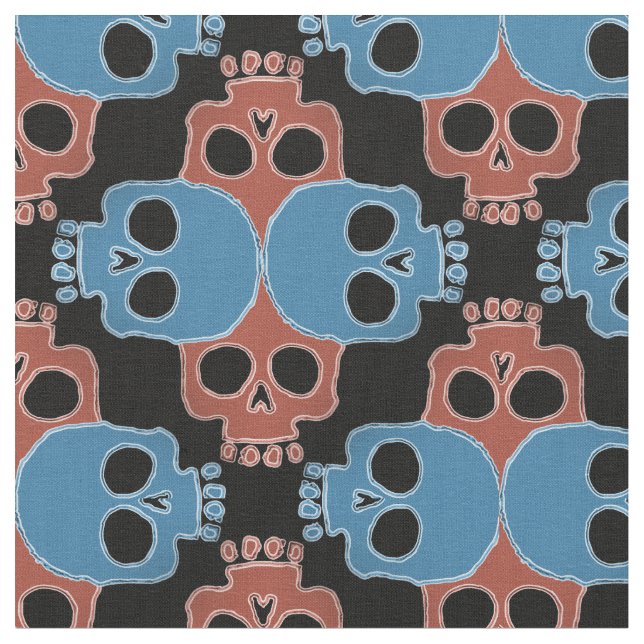 Rolig skalleJigsaw Tyg (Närbild)