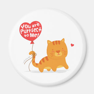 Rolig Skämt Kärlek Humor Söt Liten Katt Katt Teckn Magnet