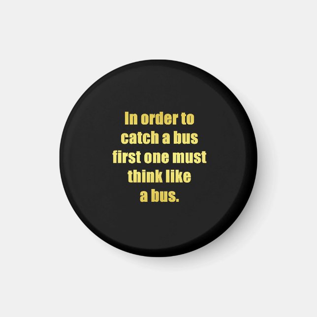Rolig Skämt om att Ta Buss Magnet (Framsidan)