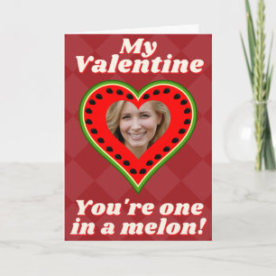 Rolig skämtpersonlig valentinskort med foto kort