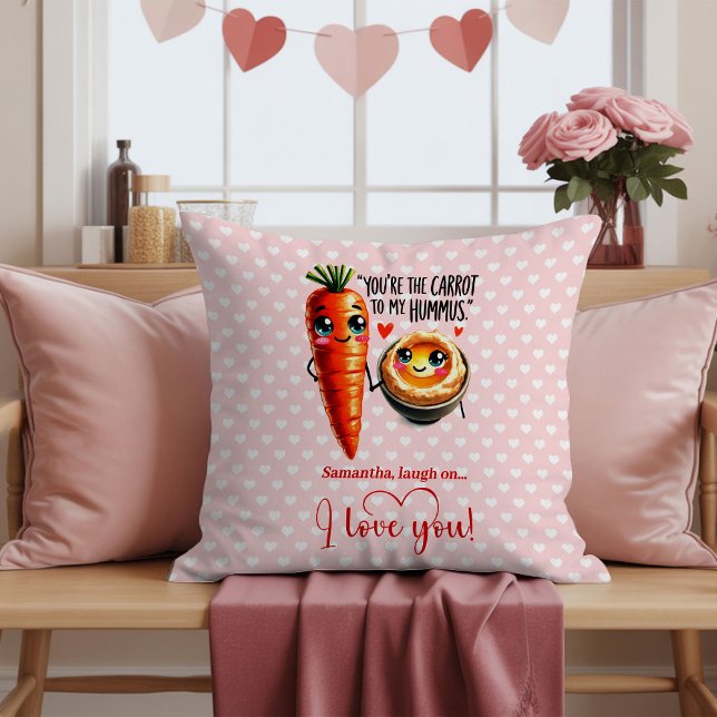 Rolig Skämtpresentad Kudd för Alla Hjärtans Dag  Kudde (Funny Fruit Pun Personalized Valentine Throw Pillow

)