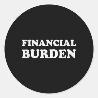 Rolig skämtsam finansregeringsbyrå börda runt klistermärke