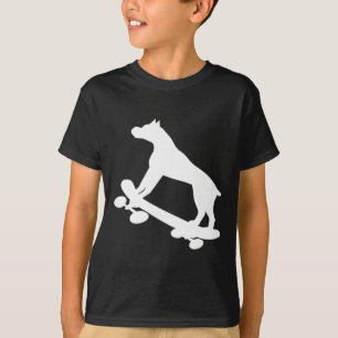 Rolig skateboard-boxerhund Skateboard Skaterare  T Shirt