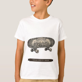 Rolig skateboard för barn "Jag bromsar för glass" T Shirt