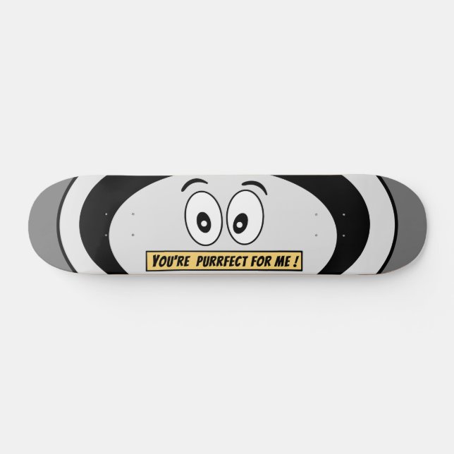 Rolig Skateboard, Grå, Perfekt, Tecknad, Humor Mini Skateboard Bräda 18,5 Cm (Horz)