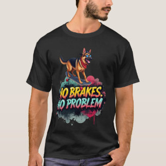 Rolig skateboardåkning för ägare till tysk schäfer t shirt