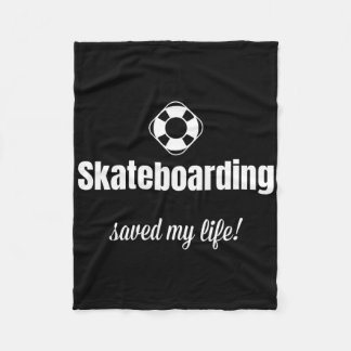 Rolig skateboardåkning räddade mitt liv skateboard fleecefilt