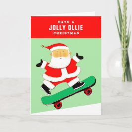 Rolig skateboardjul helgkort
