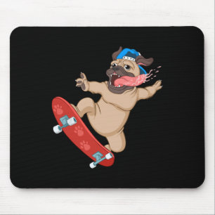 Rolig skateboardkonst för pojkar män skate skatebo musmatta