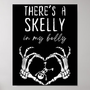 Rolig skelett Det finns skelett i min mage Gravid Poster